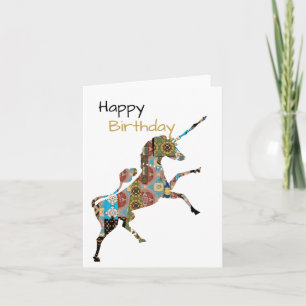 Carte Anniversaire de la licorne