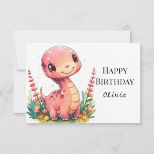 Carte Anniversaire de la Magie Moderne Dinosaure