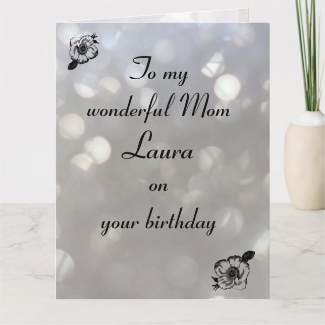 Carte Anniversaire de la maman personnalisée (Devant)