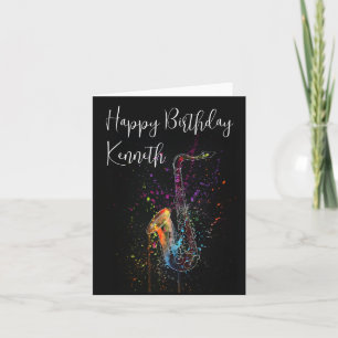 Carte Anniversaire de la musique saxophone