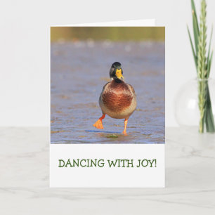 Carte Anniversaire de la nature du Canard Mallard