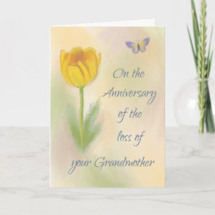 Carte Anniversaire de la perte de Grandma