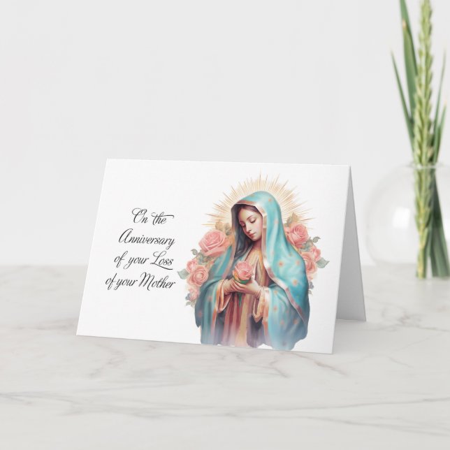 Carte Anniversaire de la perte de la Mère Vierge Marie (Devant)