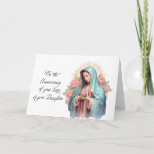 Carte Anniversaire de la perte d'une fille Bienheureuse