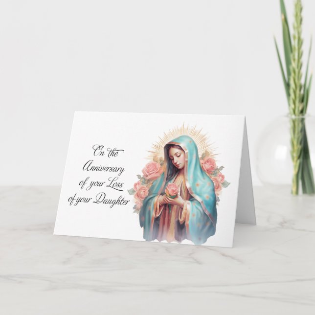Carte Anniversaire de la perte d'une fille Bienheureuse  (Devant)