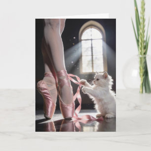 Carte Anniversaire de la petite-fille Ballerine avec cha