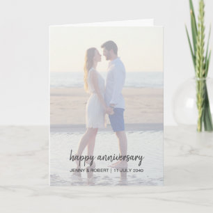 Carte Anniversaire de la photo de script moderne tendanc