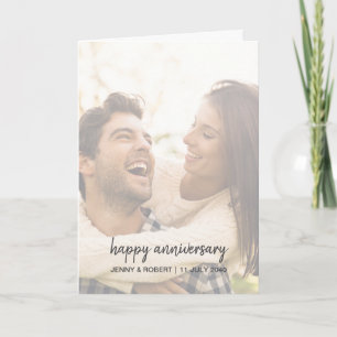Carte Anniversaire de la photo de script moderne tendanc