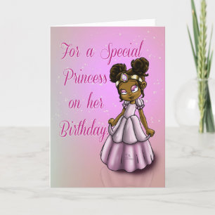 Carte Anniversaire de la princesse africaine américaine