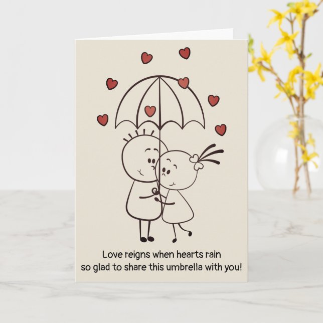 Carte anniversaire de la Saint-Valentin pliée mign (Fleur jaune)