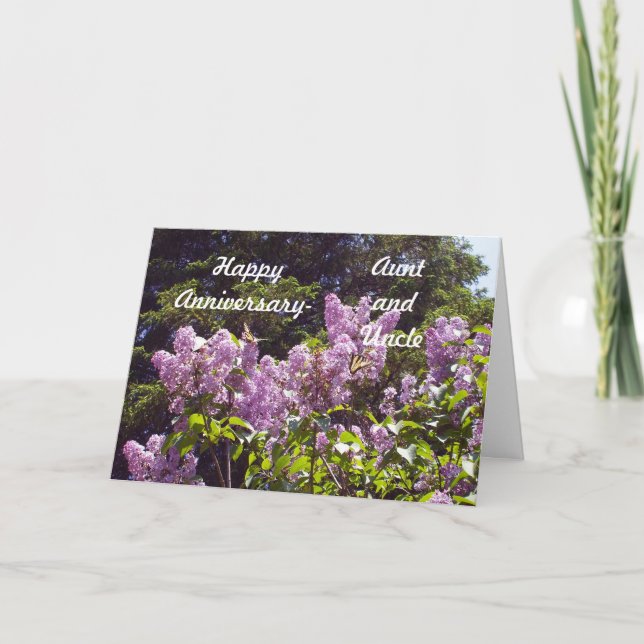 Carte Anniversaire de la tante et de l'oncle (Devant)