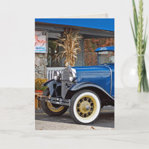 Carte Anniversaire de la Voiture Vintage