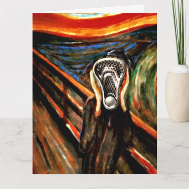 Carte Anniversaire de lacrosse drôle (Devant)