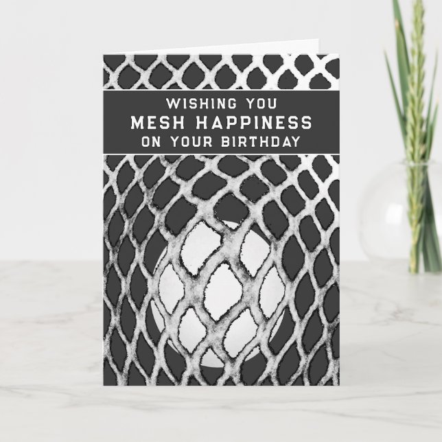 Carte Anniversaire de lacrosse drôle (Devant)
