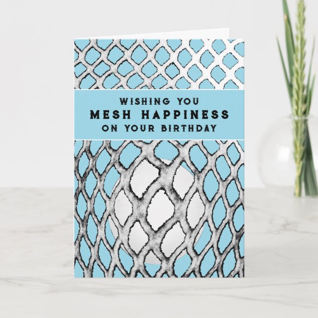 Carte Anniversaire de lacrosse drôle (Devant)