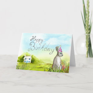 Carte Anniversaire de lapin