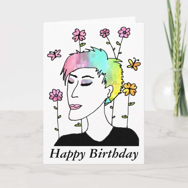 Carte Anniversaire de l'art évolutif (Devant)