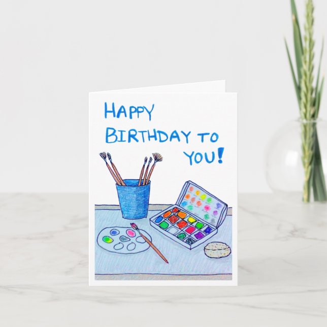 Carte Anniversaire de l'artiste (Devant)
