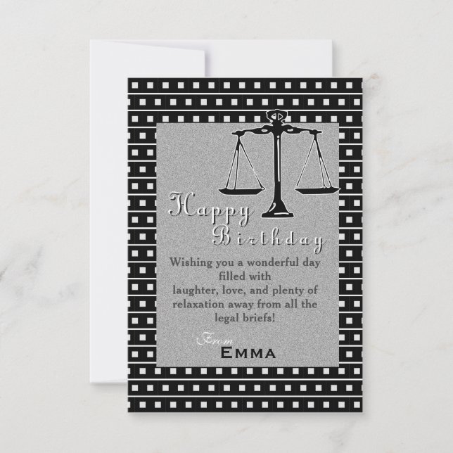 Carte Anniversaire de l'avocat (Devant)