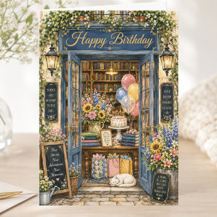 Carte Anniversaire de Lecteur Floral d'Été Anniversaire
