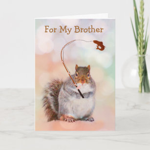 Carte Anniversaire de l'écureuil frère drôle