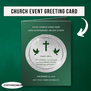 Carte Anniversaire de l'église d'appréciation verte d'ar