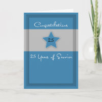 Anniversaire de l'employé Bleu et gris, 25 ans
