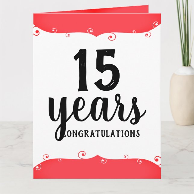 Carte anniversaire de l'employé de jalon universel (Devant)