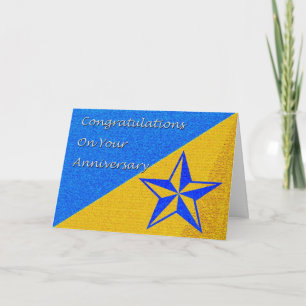 Carte Anniversaire de l'employé Étoile bleue