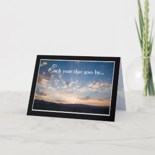 Carte Anniversaire de l'employé, Paysage Sky