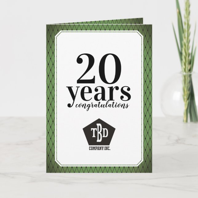 Carte anniversaire de l'employé universelle biaisé (Devant)