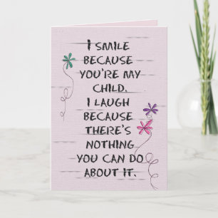 Carte Anniversaire de l'enfant avec fleurs de parties sc