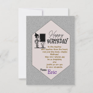 Carte Anniversaire de l'enseignant 