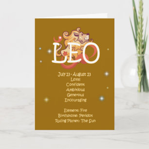 Carte Anniversaire de Leo Zodiac