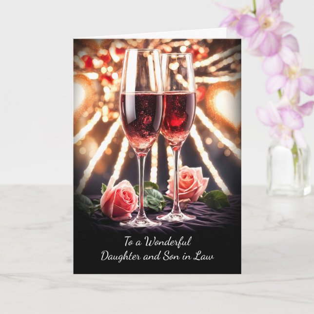 Carte Anniversaire de l'époux Fille et Fils en droit (Orchidée)