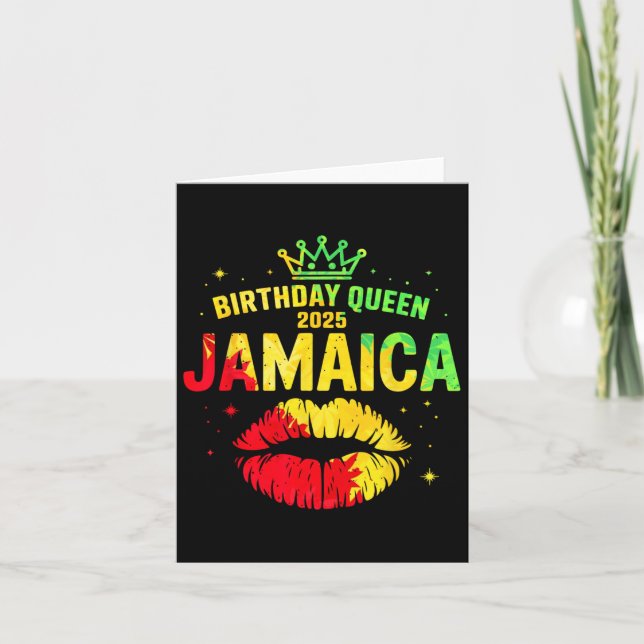 Carte Anniversaire de l'équipage Jamaïque Voyage 2025 An (Devant)