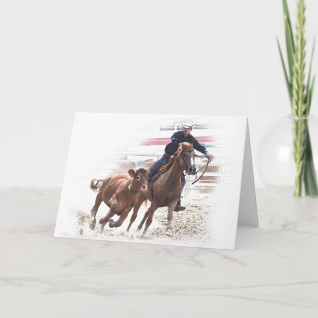 Carte anniversaire de l'équitation occidentale (Devant)