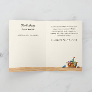 Carte Anniversaire de lessive drôle