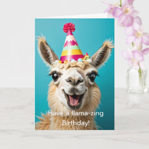 Carte Anniversaire de Llama Avoir un anniversaire éclata