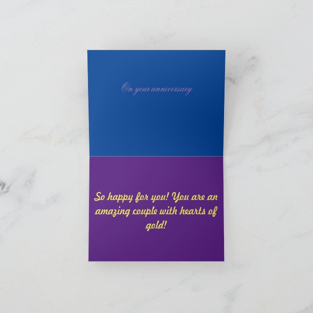 Carte Anniversaire de l'or (Intérieur)