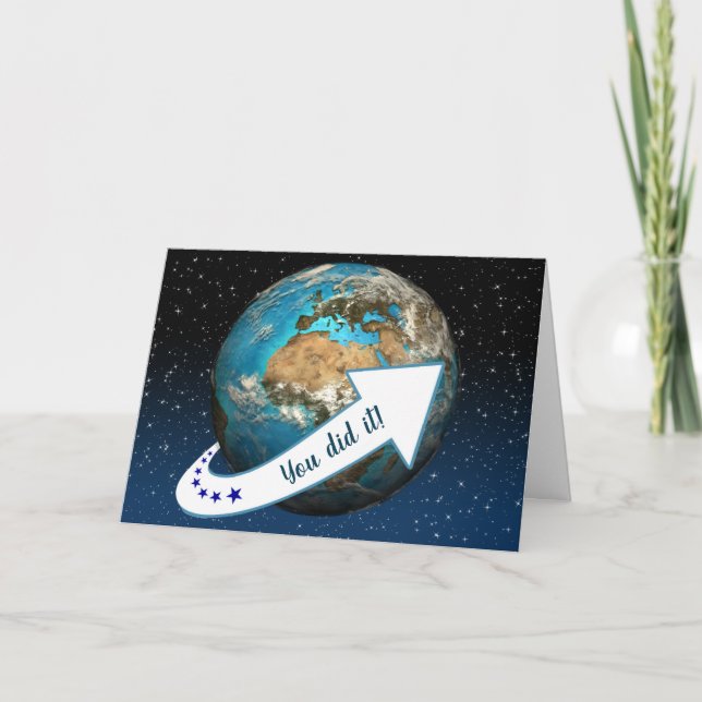 Carte Anniversaire de l'orbite terrestre (Devant)