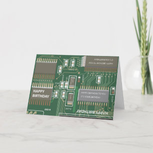 Carte anniversaire de l'ordinateur