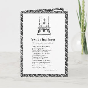 Carte Anniversaire de l'ordination d'un prêtre catholiqu