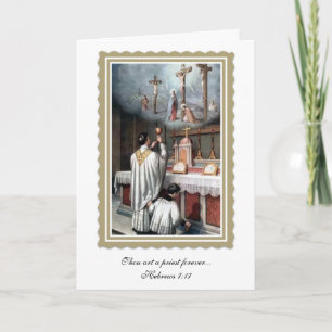Carte Anniversaire de l'ordination Première Messe d'ord