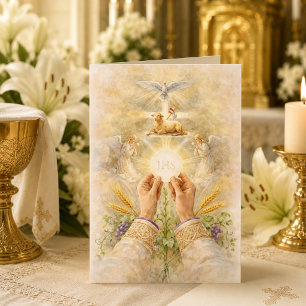 Carte Anniversaire de l'ordination sacerdotale Eucharist