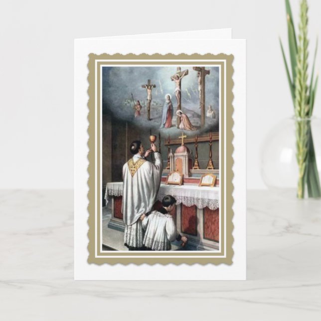 Carte Anniversaire de l'ordination sacerdotale Jésus (Devant)