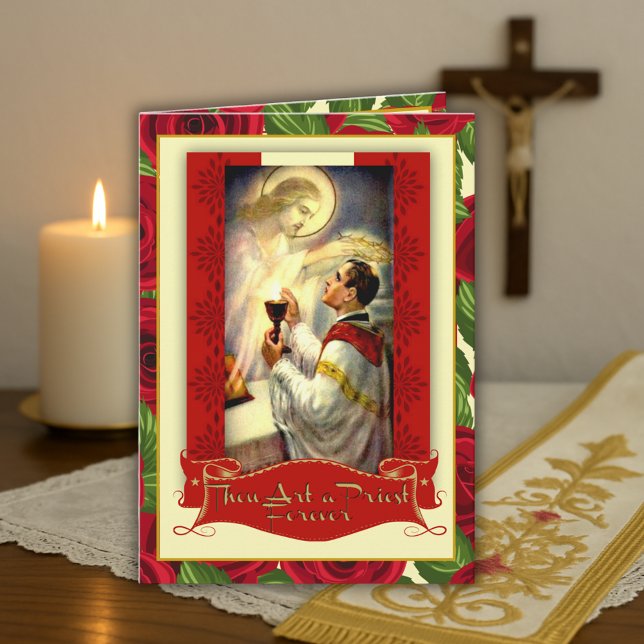 Carte Anniversaire de l'ordination sacerdotale Jésus Car (Créateur téléchargé)