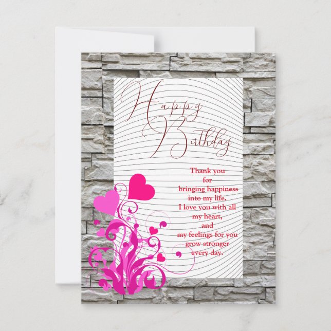 Carte Anniversaire de Lover (Devant)