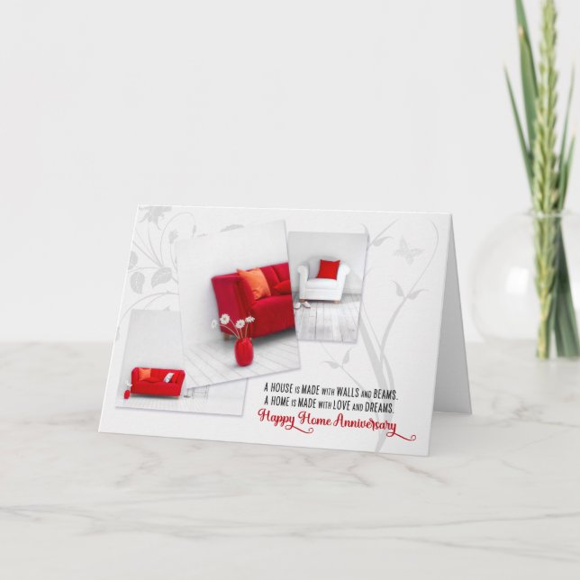Carte Anniversaire de maison de l'agent immobilier Moder (Devant)