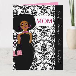 Carte Anniversaire de maman afro-américaine glamour
